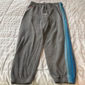 Aviator Nation Sweatpants with Blue Stripes - Medium